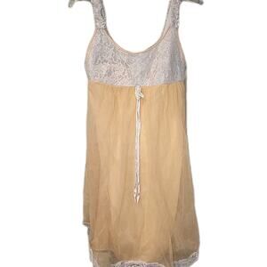 Vintage Size 38 Gaymode Pennys Short Nightgown Peach Nightie Baby doll